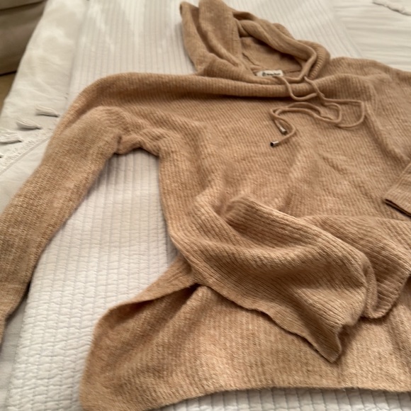 Tan Soft Hooded Sweater - Picture 5 of 6